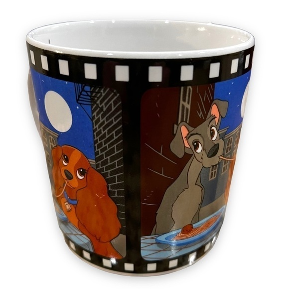 Vintage 1988 Disney Lady & The Tramp Coffee Tea Mug Ceramic Applause Korea - Picture 4 of 10